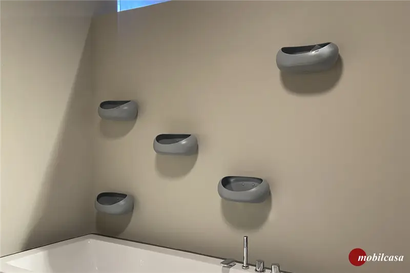 Adriani & Rossi Nest mensola in ceramica - opaco RAL 7040