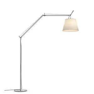 Artemide Tolomeo mega floor lampada da terra - struttura in alluminio con diffusore carta pergamena 36 on off
