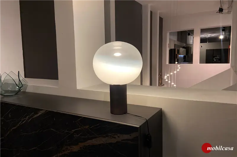 Artemide Laguna 37 lampada da tavolo - diffusore sfumato trasparente, struttura bronzo satinato