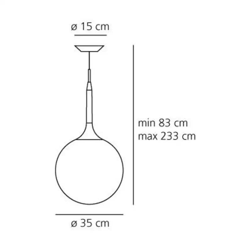 Artemide Castore 35 lampada a sospensione
