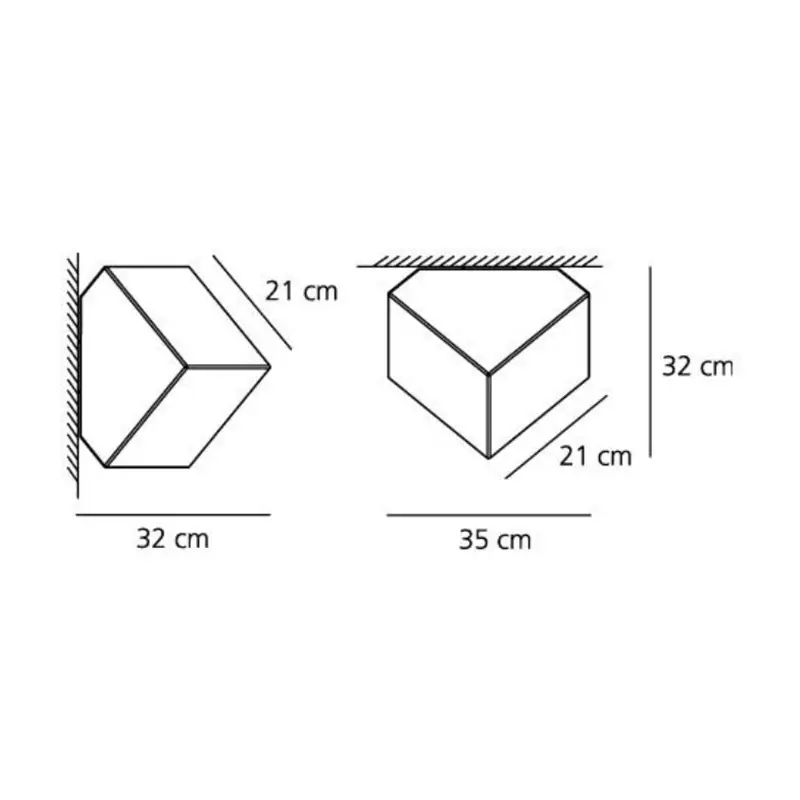 Artemide Edge 21 lampada da parete - Bianco