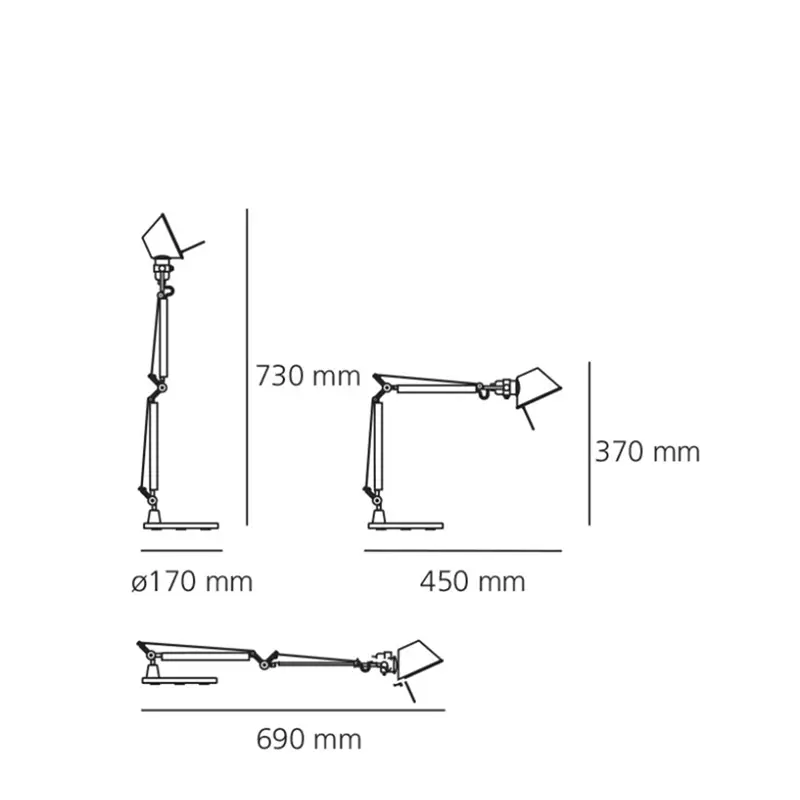 Artemide Tolomeo micro lampada da tavolo - Nero