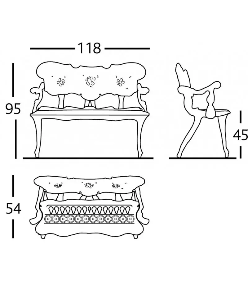 Barcelona Design Calvet panca