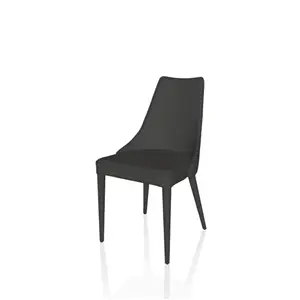 Bontempi Clara 40.11 set 6 sedie in ecopelle antracite con schienale trapuntato