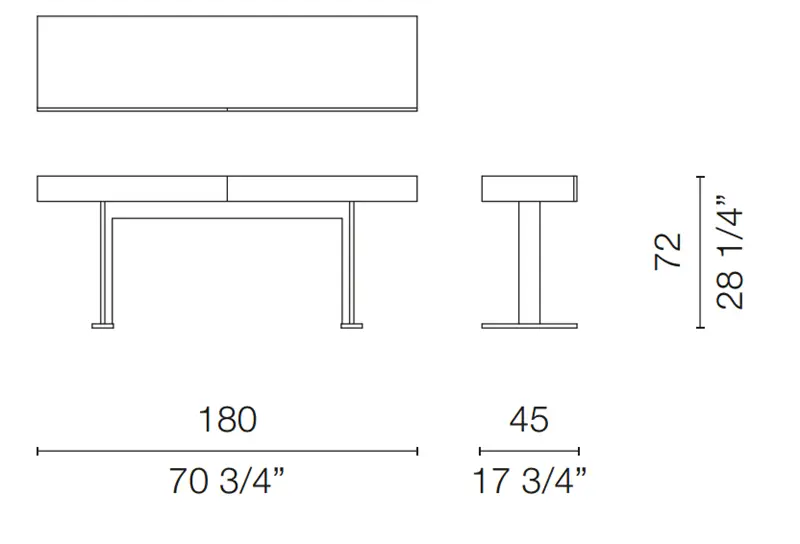 Cappellini Luxor LX8 Consolle a due Cassetti