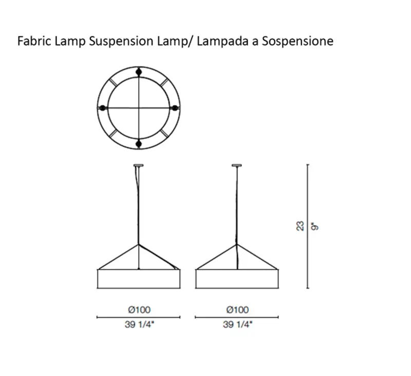 Cappellini Fabric Lampada a Sospensione
