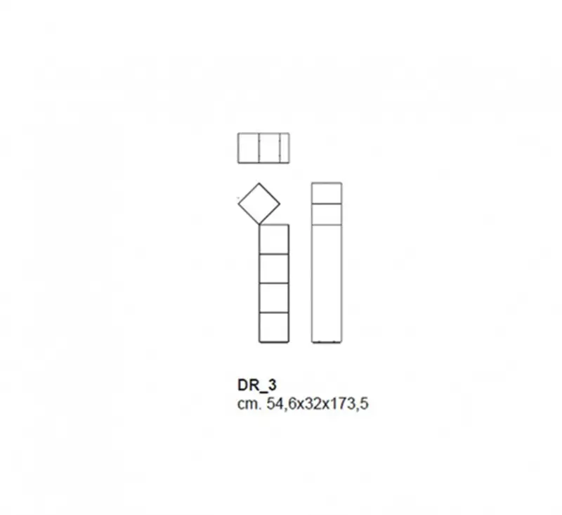 Cappellini Drop Libreria Bifacciale h 173,5