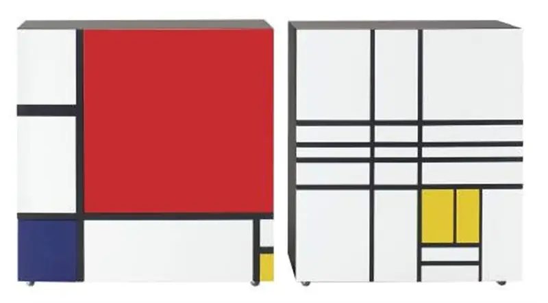 Cappellini Homage to Mondrian mobile contenitore