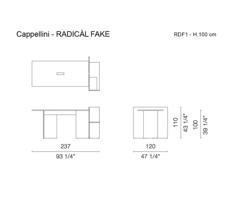 Cappellini Radicàl Fake Scrivania