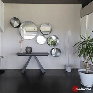 Cattelan Italia Cattelan Italia Convivium consolle – 130x50/300x75h cm, base Graphite, con piano e prolunghe ossido grigio