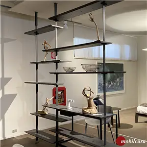 <span class="brand">Cattelan Italia</span> Airport libreria - 270x29 cm, ripiano legno GF69 G, montante in metallo GFM69 goffrato