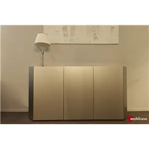 Cattelan Italia Cattelan Italia Chelsea credenza - 193x46xh100 cm, struttura in titanio, top specchiato bronzo