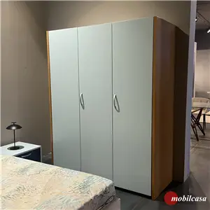 Citterio Armadio faggio/celeste alba - L.153 cm, p. 63 cm, h. 198,2 cm