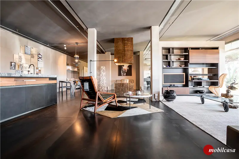 Dada VVD cucina con isola in acciaio ferrovia/Laccato opaco metallizzato Peltro