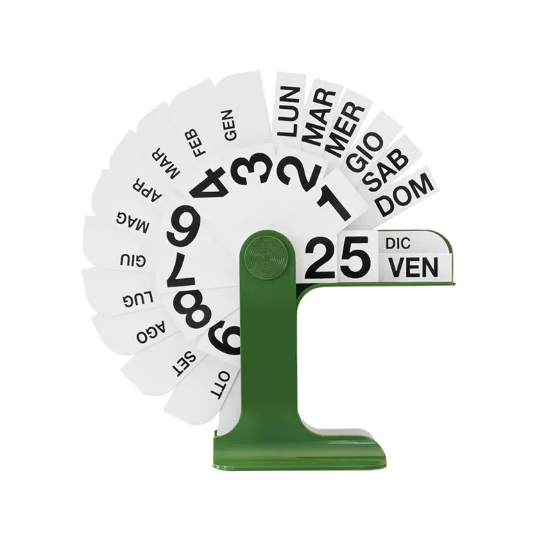 Danese Milano Timor Calendario da tavolo verde