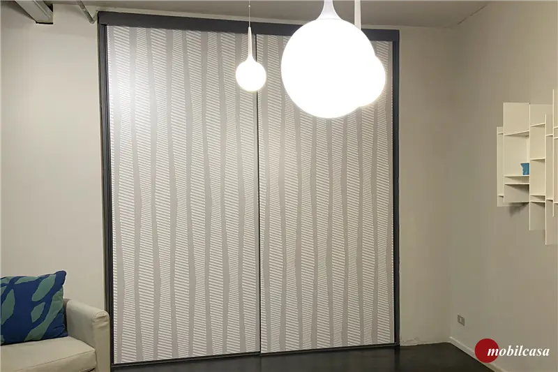 De Rosso Aliante System - cabina armadio L. 258 cm, H. 295 cm, P. 65 cm, con ante stampate in digitale