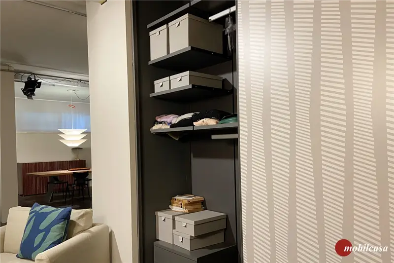 De Rosso Aliante System - cabina armadio L. 258 cm, H. 295 cm, P. 65 cm, con ante stampate in digitale