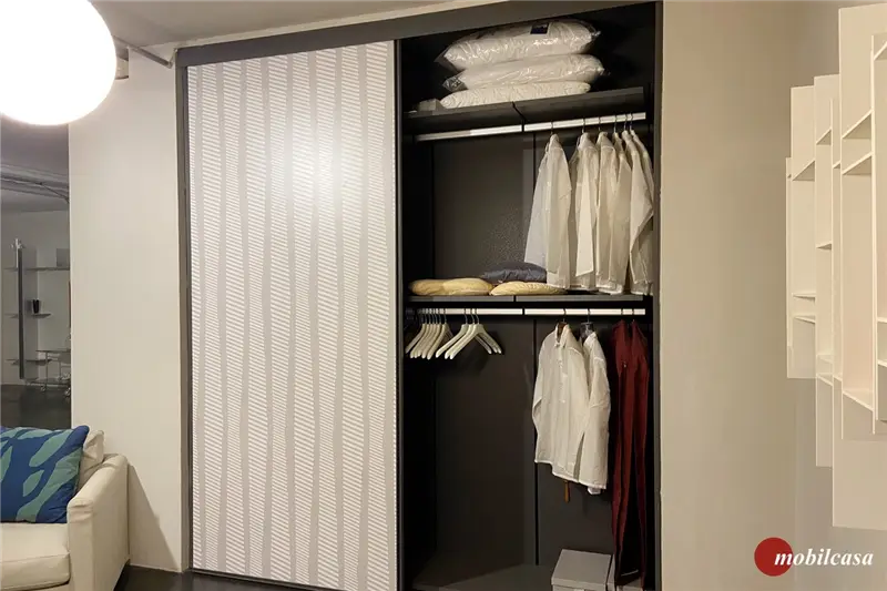 De Rosso Aliante System - cabina armadio L. 258 cm, H. 295 cm, P. 65 cm, con ante stampate in digitale