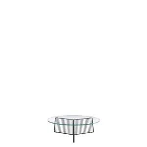 Driade Anapo Tavolino Vetro/Acciaio Verniciato Ø 108, H. 35