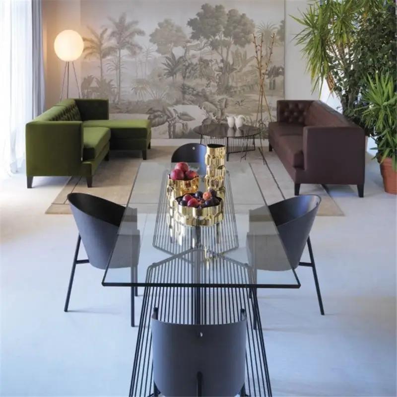 Driade Anapo Vetro/Acciaio Verniciato L. 250, P. 105, H. 74