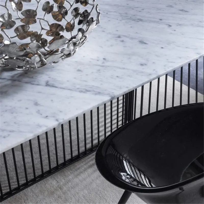 Driade Anapo Marmo Carrara/Acciaio Verniciato L. 250, P. 105, H. 74