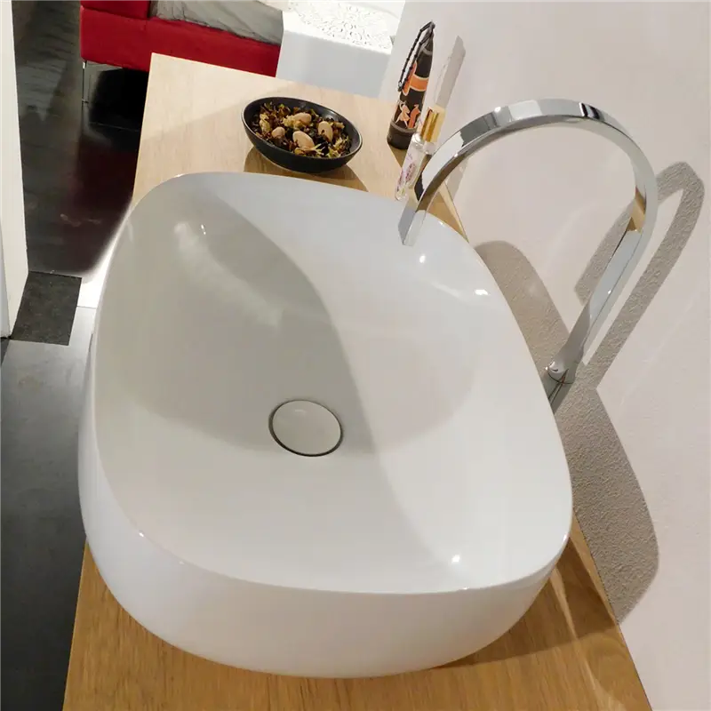 Edoné composizione BAGNO Maia finitura pietra opaco, top rovere nodato 180X12HX50P., lavello mod. troy con portasalviette