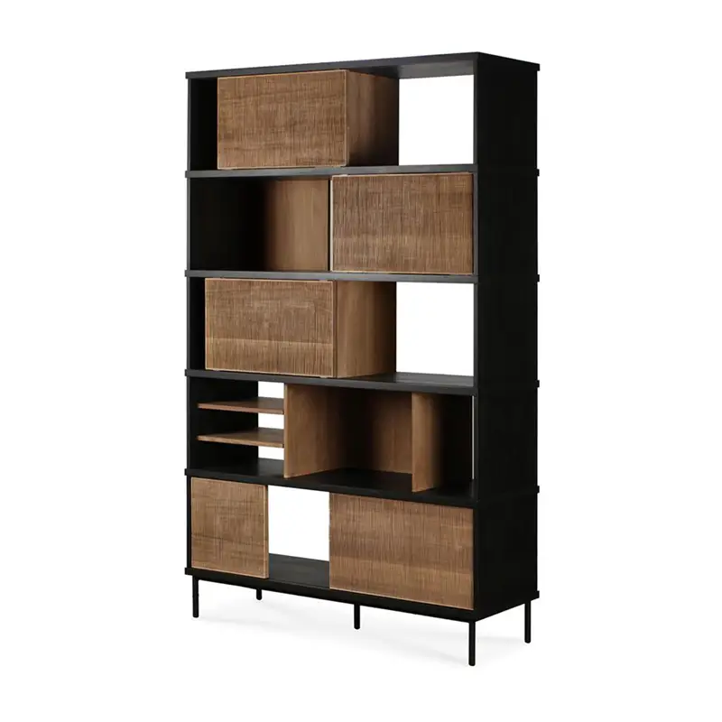 Ethnicraft Oscar libreria - 5 porte scorrevoli, 120x40xh195 cm