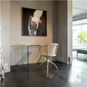 Fiam Rialto scrivania in vetro curvato 120x60 cm