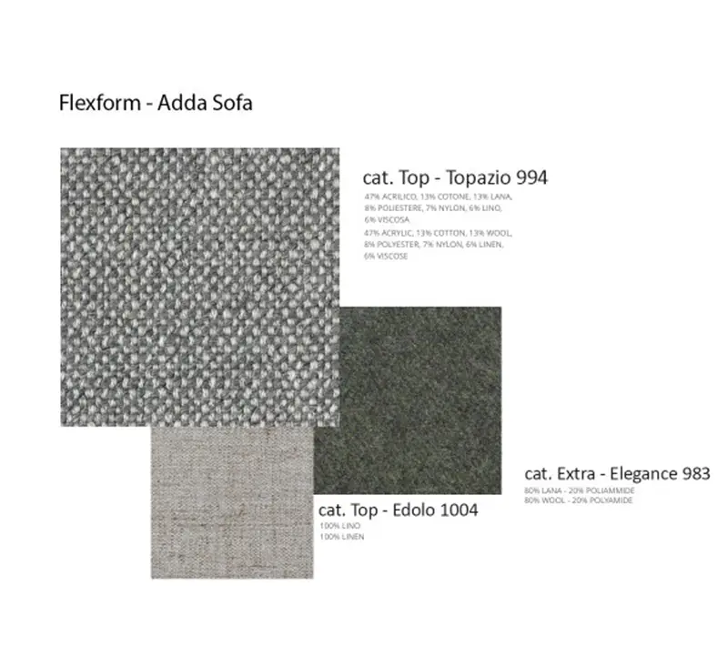 Flexform Adda Divano 3 Posti Topazio 994