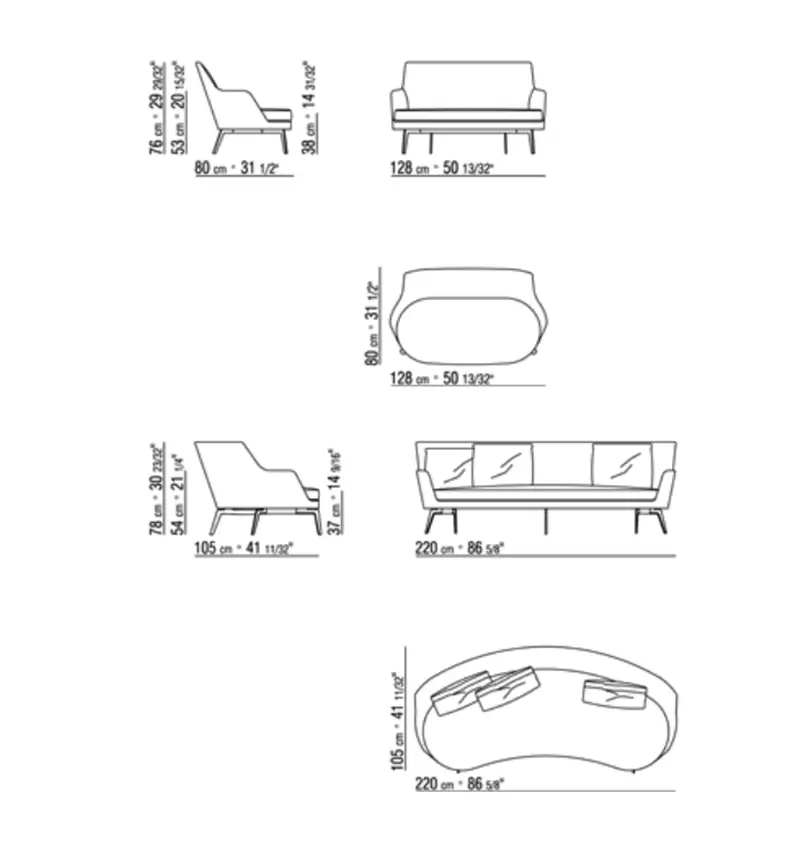 Flexform Guscio Sofa