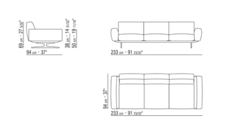 Flexform Soft Dream Divano Tre Posti