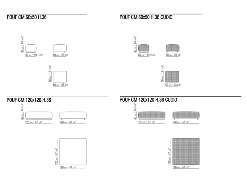 Flexform Bangkok Pouf