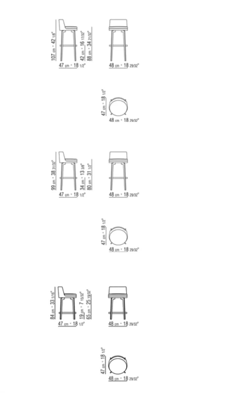 Flexform Feel Good Sgabello In Pelle