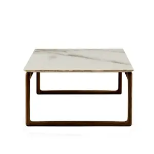 Flexform Brig Tavolino - Quadrato 40x40 cm in Calacatta oro