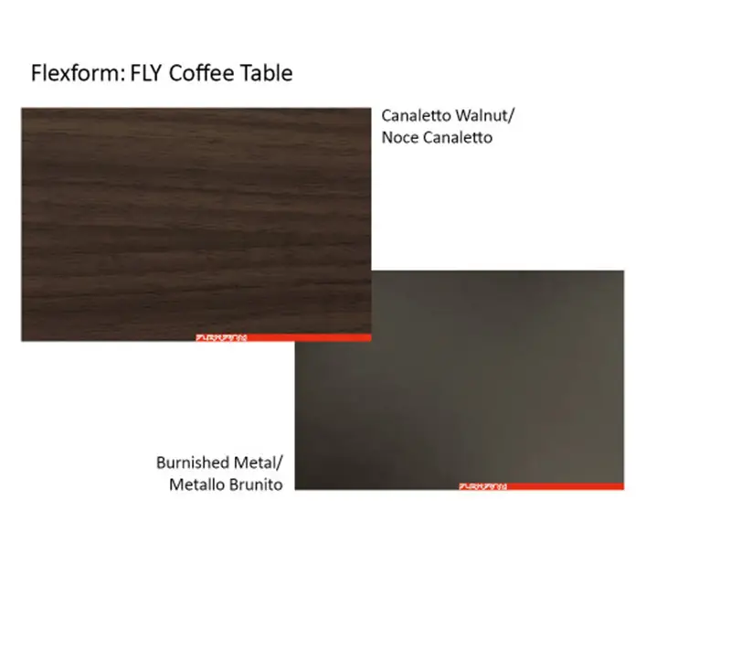 Flexform Fly Tavolino - 80x80 Noce Canaletto/Brunito