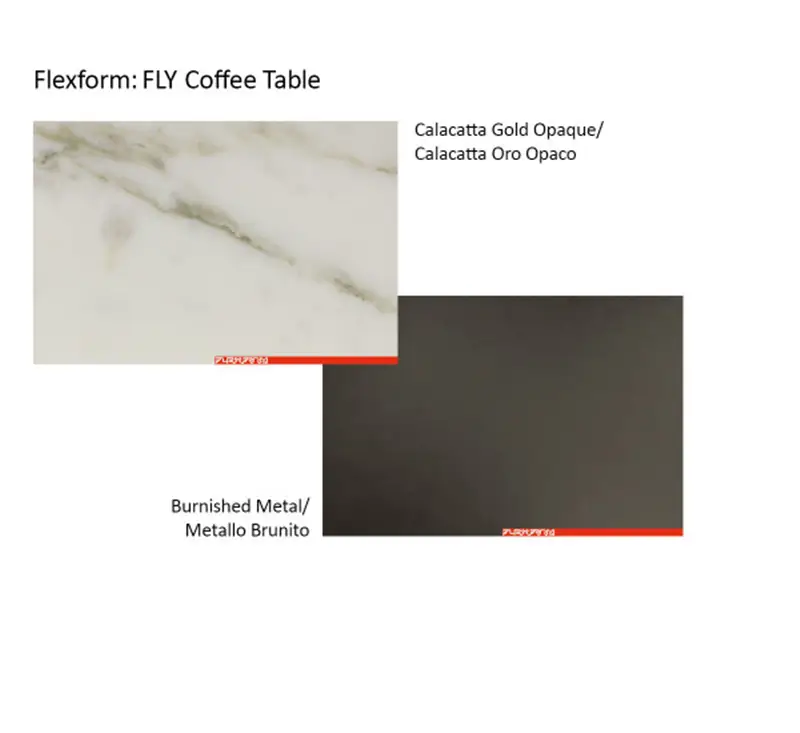 Flexform FLY Tavolino - Ø40 / Calacatta Oro Opaco