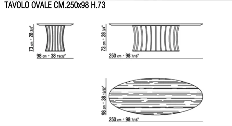 Flexform Arthur Tavolo Ovale