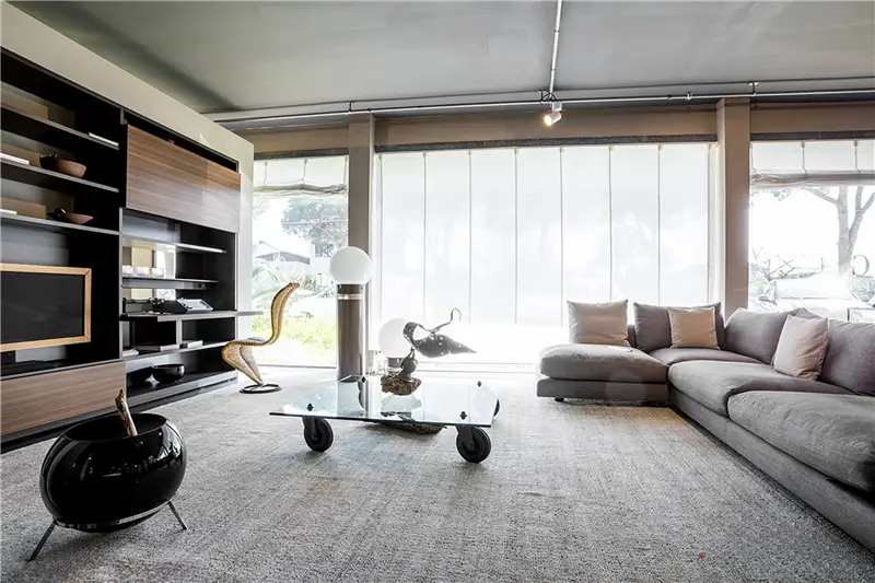 Flexform Long Island composizione divano – L.326, P.216, H. 82 cm, Rivestimento Timo con un cuscino 60x55, tre cuscini 40x40