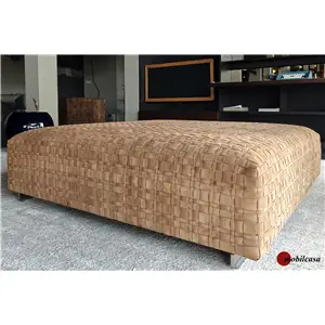 Flexform pouf modello Bangkok cm. 120X120x36 finitura cuoio