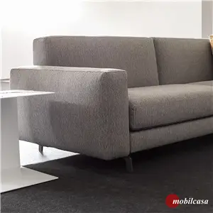 Flexteam Andy 100 divano - L. 206 cm tessuto campalto (col. 5 cat. F) con braccioli 22 cm