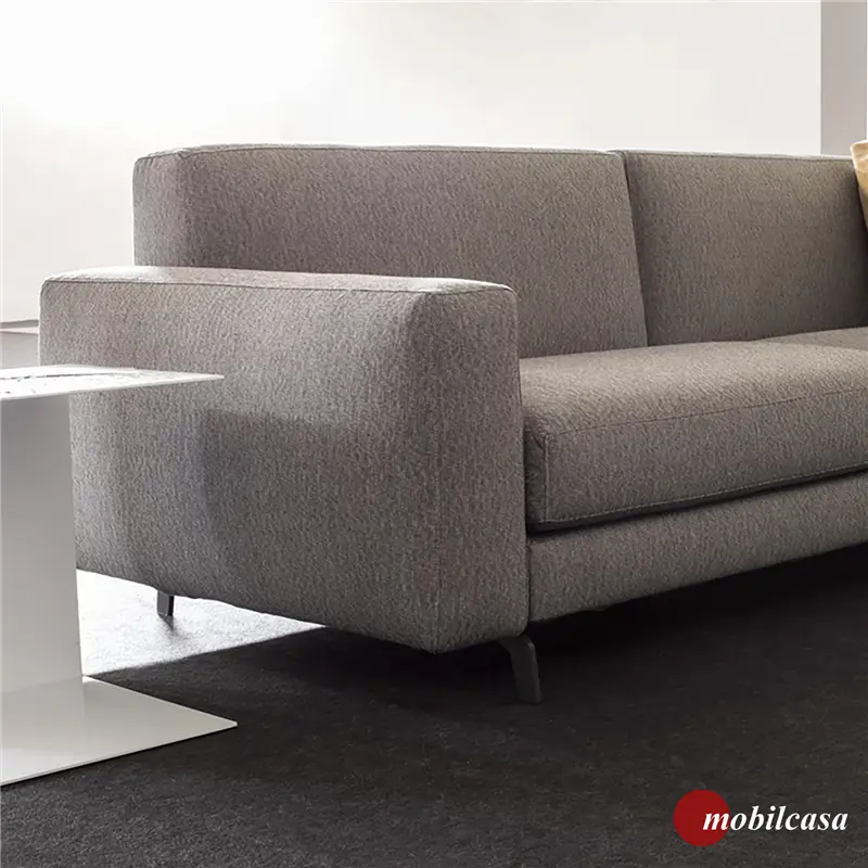 Flexteam Andy 100 divano - L. 206 cm tessuto campalto (col. 5 cat. F) con braccioli 22 cm