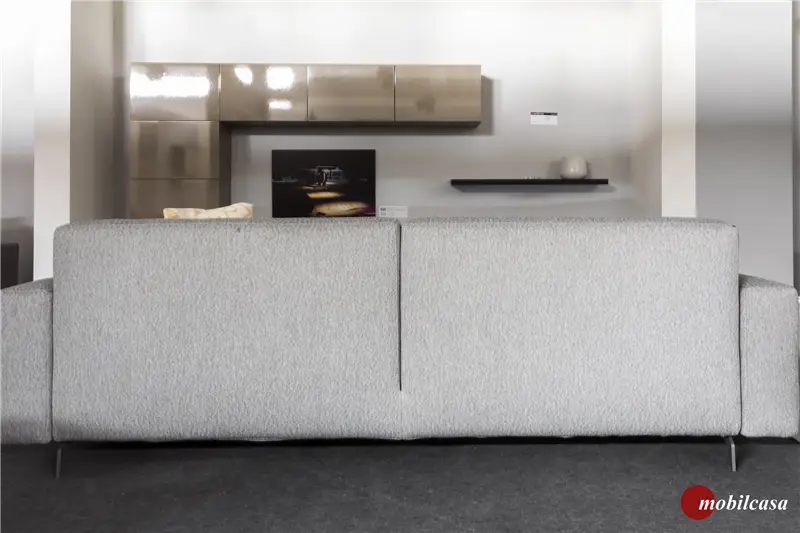 Flexteam Andy 100 divano - L. 206 cm tessuto campalto (col. 5 cat. F) con braccioli 22 cm