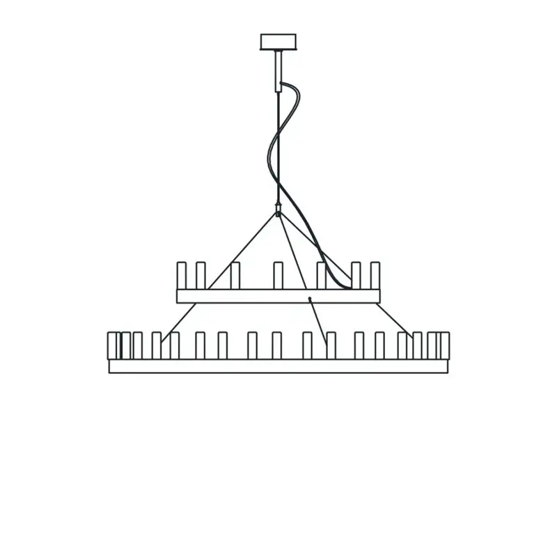 Fontanaarte Chandelier doppio anello oro bianco