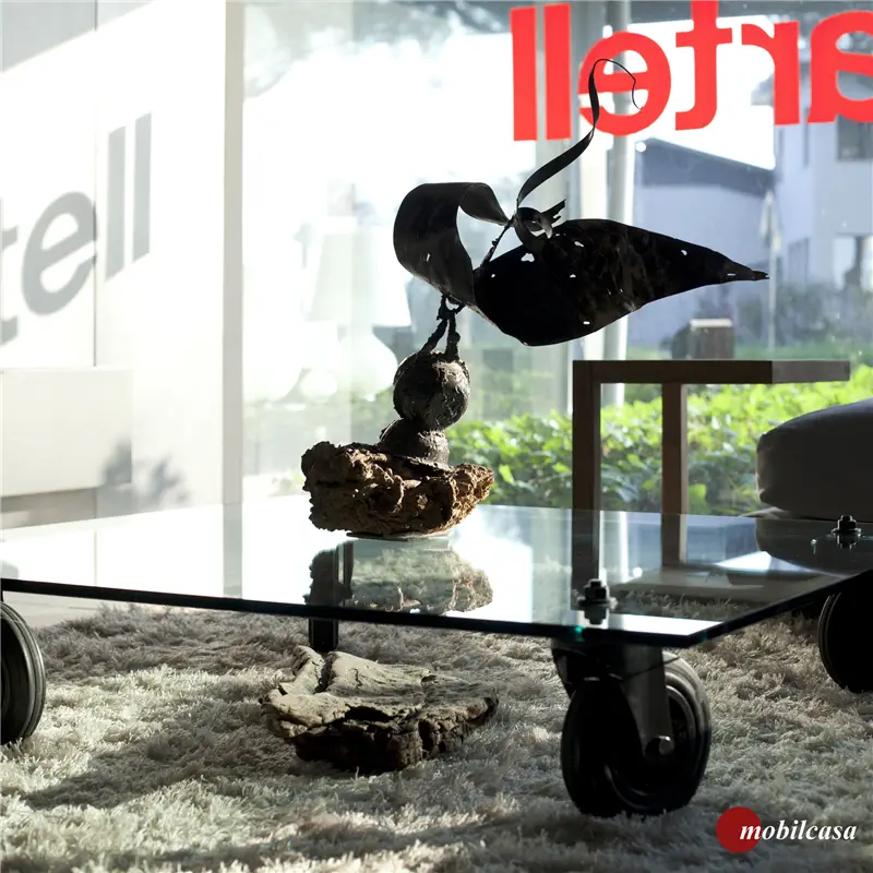 Fontanaarte Tavolo con ruote - 120x120xh.25 cm