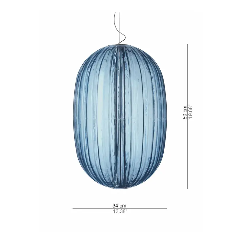 Foscarini Plass media lampada da tavolo con dimmer - Azzurro