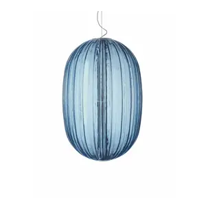 Foscarini Plass media lampada da tavolo con dimmer - Azzurro