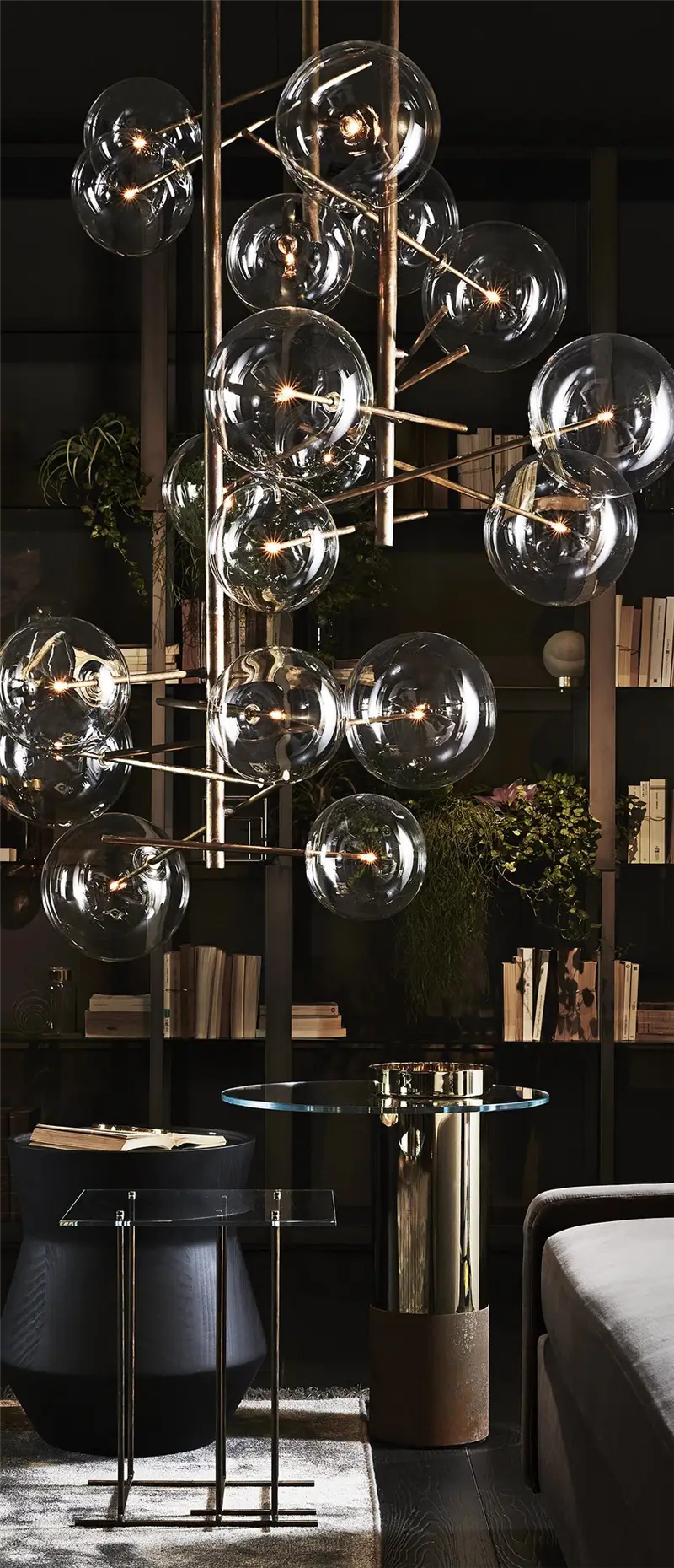 Gallotti&Radice Bolle Tela Lampada a Sospensione