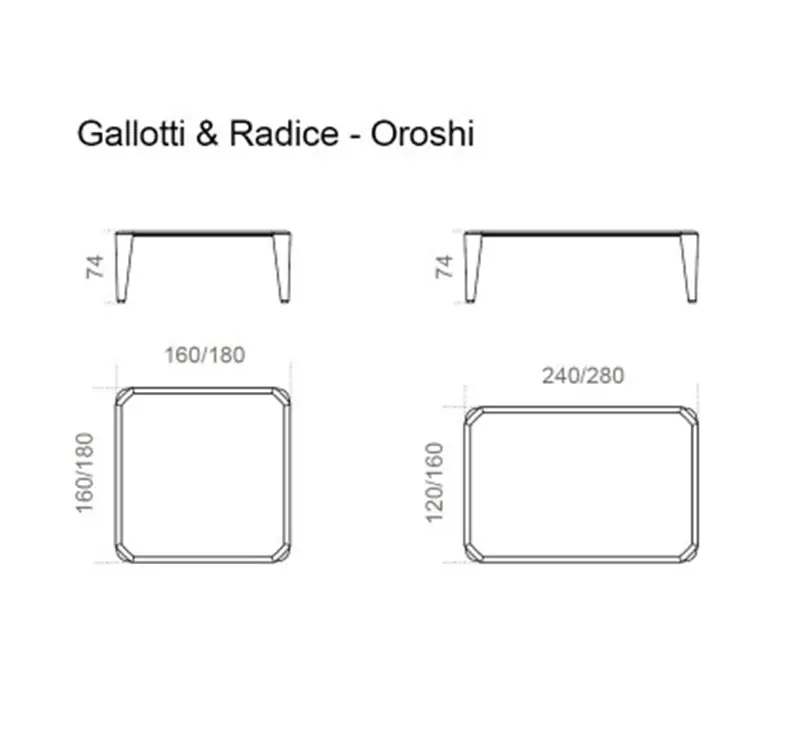 Gallotti&Radice Oroshi Tavolo