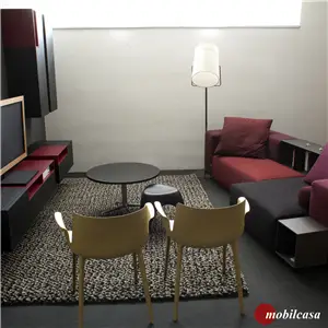 ICF Contract tavolino tondo h.41 - Rovere, Cromo