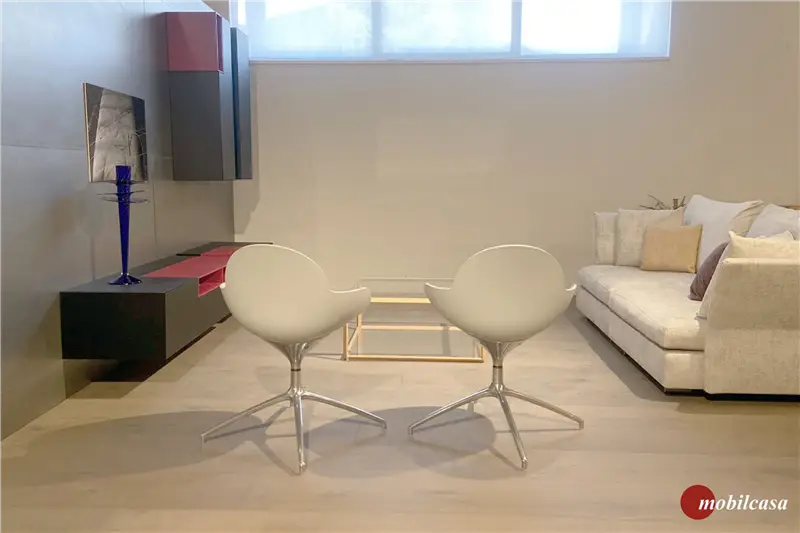 Infiniti Cookie set da 2 poltroncine - alluminio lucidato scocca pp421c grigio su razze